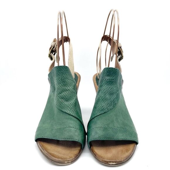 Miz Mooz Millicent Emerald Green Leather Slingback Sandals Size EU 41 US 9.5-10 - Picture 8 of 16